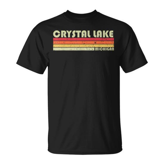 Crystal Lake Michigan Funny Fishing Camping Summer Gift Unisex T