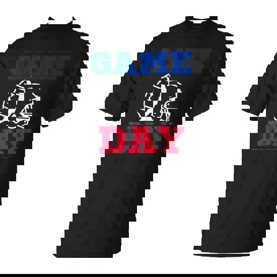 Game Day American Football Helmet Red White Blue Street Swag T-Shirt