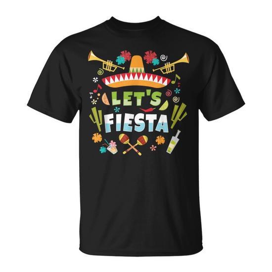 Let's Fiesta Cinco De Mayo Mexican Party Matching Cute Unisex T-Shirt