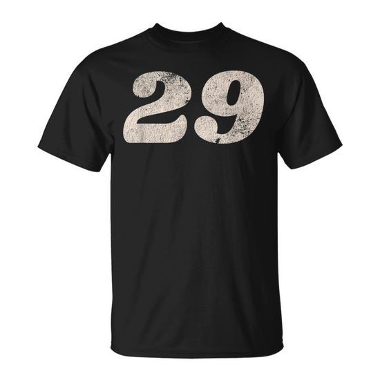 Number 29 Twenty-Nine Retro Motorcycle Racing T-Shirt | Mazezy