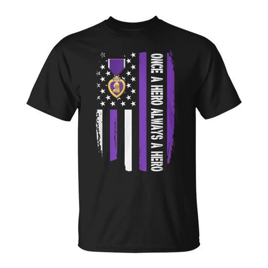 Purple Heart Medal US Military Veteran Gift T-Shirt