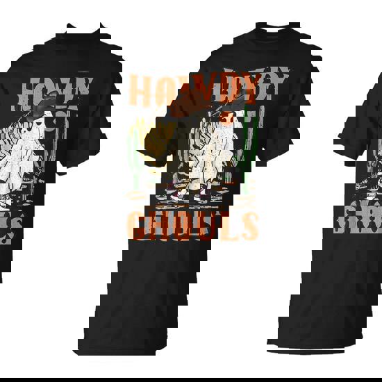 Retro Halloween Howdy Ghouls Western Boo Ghost Spooky Season