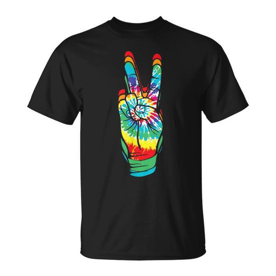 Retro Peace Sign Vintage Tie Dye 60S 70S Hippie Funny Unisex T