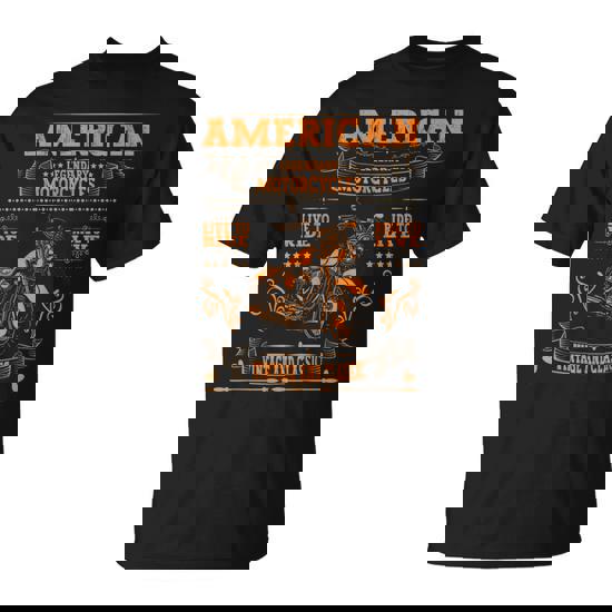 Retro Vintage American Motorcycles For Biker T-Shirt - Monsterry