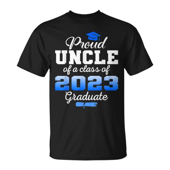 Super Proud Uncle of 2023 Graduate Awesome Family College Unisex T-Shirt