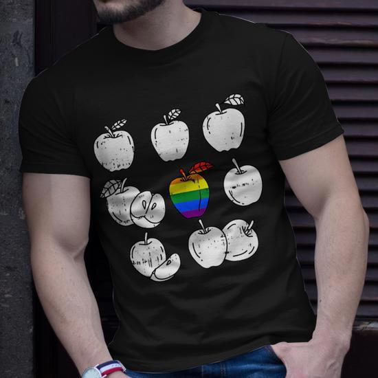 Apple pride t shirt for sale best sale