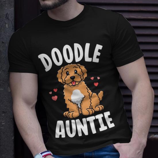 Doodle Auntie Goldendoodle Shirts Women Kawaii Dog Aunt Unisex T Shirt Monsterry