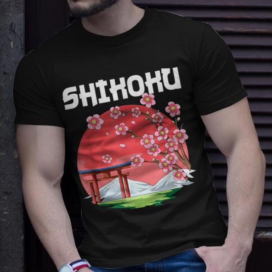 Shikoku Kyokujitsuki Sakura Japan T-Shirt | Mazezy