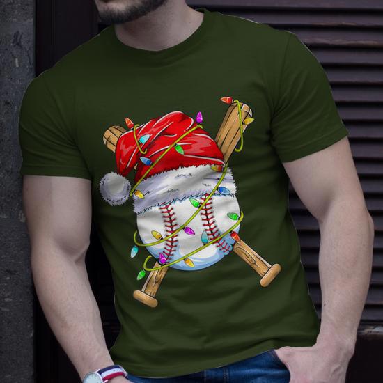 Christmas baseball t shirt best sale