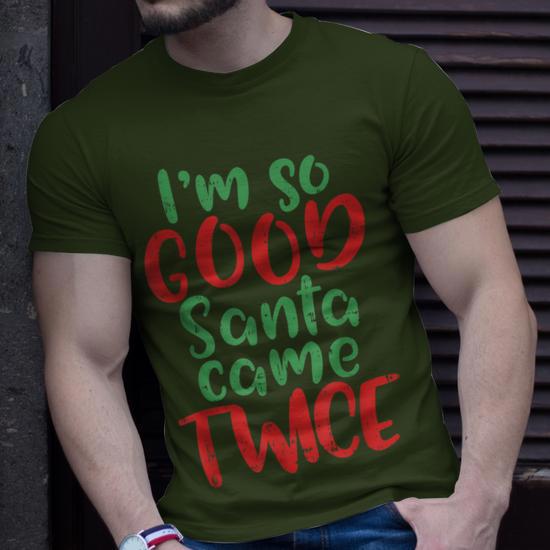 T-shirt Personnalisé 'Santa Recommence' - 100% Coton, Taille 5XL Blanc - Impression France, Cadeau Fan Musique - 3