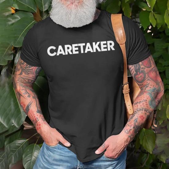 T-shirt Humour "The Caretaker" - Fruit Of The Loom - Neuf Sans étiquettes