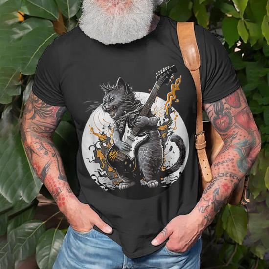 Heavy metal cat shirt best sale