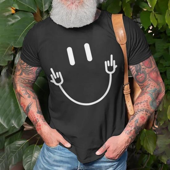 Power Socket Smile Middle Finger Hand Icon Meme Electrician Electrician  Funny Gifts Unisex T-Shirt