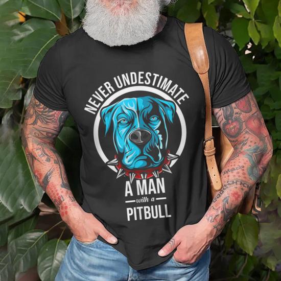 Vendetta Inc. Maglietta Uomo Life Is Good Pitbull – Nero, 100% Cotone, Manica Corta, Stampa Forte
