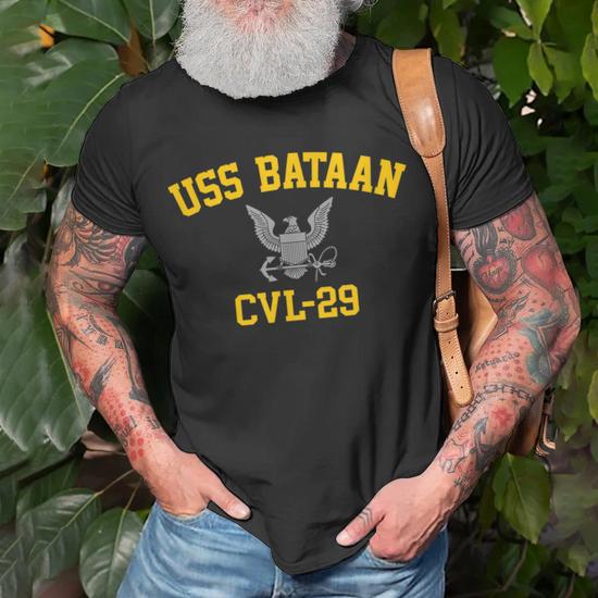 USS Bataan CVL29 Unisex T-Shirt - Front View