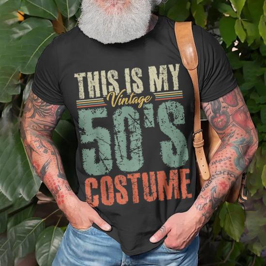 Vintage 50S Costume 50S Outfit 1950S Fashion 50 Theme Party Unisex T-Shirt  | Mazezy