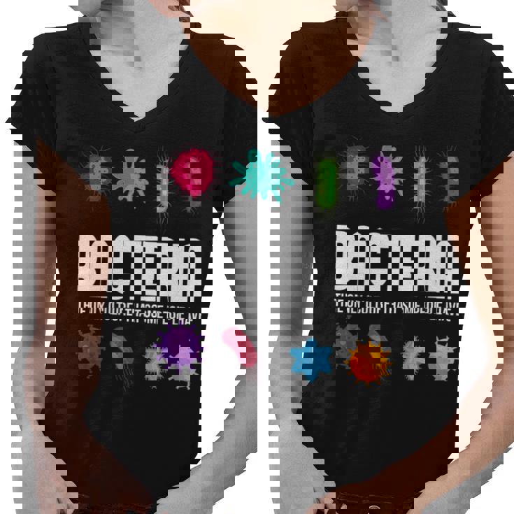 Bacteria The Only Culture That Some People Have Biology Women V-Neck T-Shirt