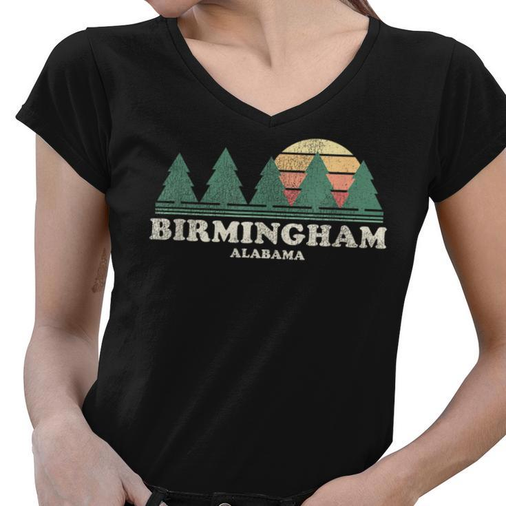 Birmingham Al Vintage Throwback  Retro 70S Design  70S Vintage Designs Funny Gifts Women V-Neck T-Shirt