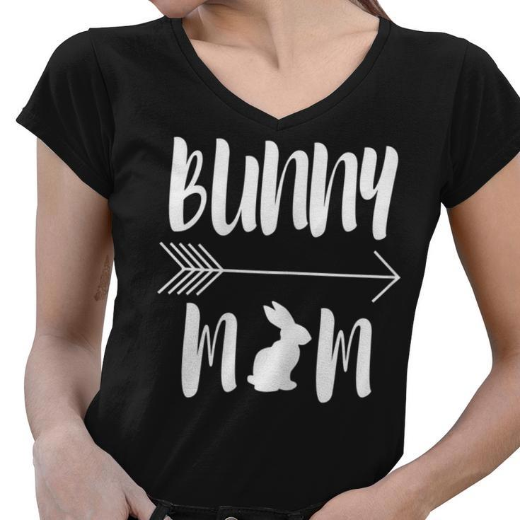 Bunny Mom Funny Rabbit Mum  Gift For Women Women V-Neck T-Shirt