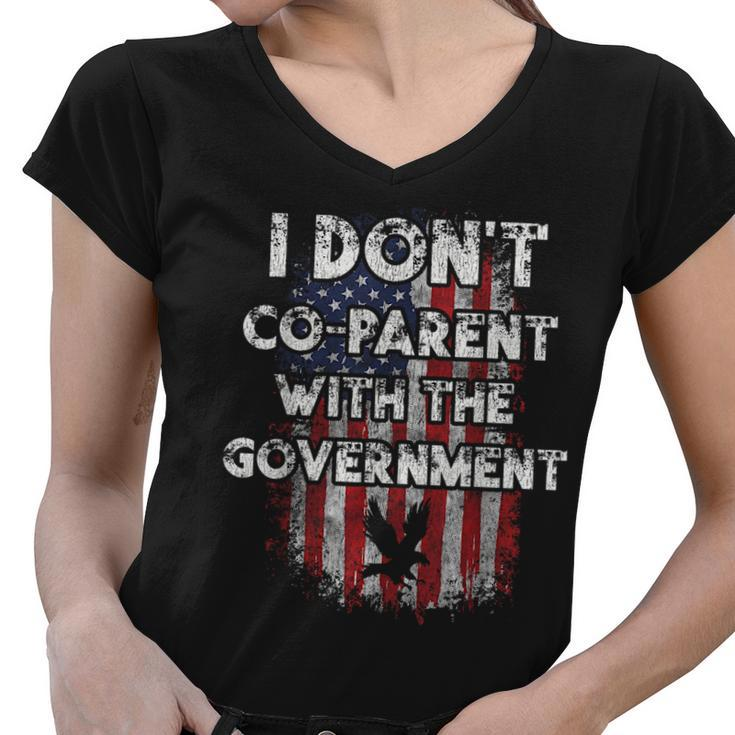 I Dont Co-Parent With The Government Usa Pro Gun  Gun Funny Gifts Women V-Neck T-Shirt