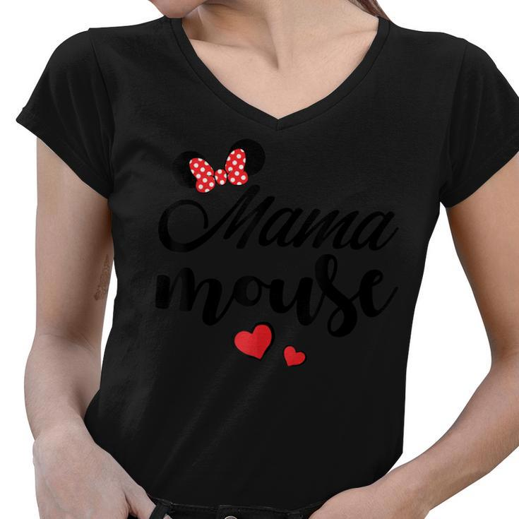 Mama Mouse  Mama Mouse Heart Funny Mama Mothers Day  Gift For Mens Gift For Women Women V-Neck T-Shirt