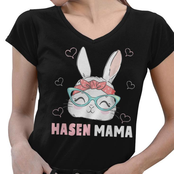 Rabbit Mum Bandana Rabbit Easter Rabbit Mum  Gift For Women Women V-Neck T-Shirt