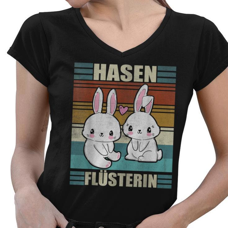 Rabbit Whispering Cute Rabbit Mum Rabbit  Gift For Women Women V-Neck T-Shirt