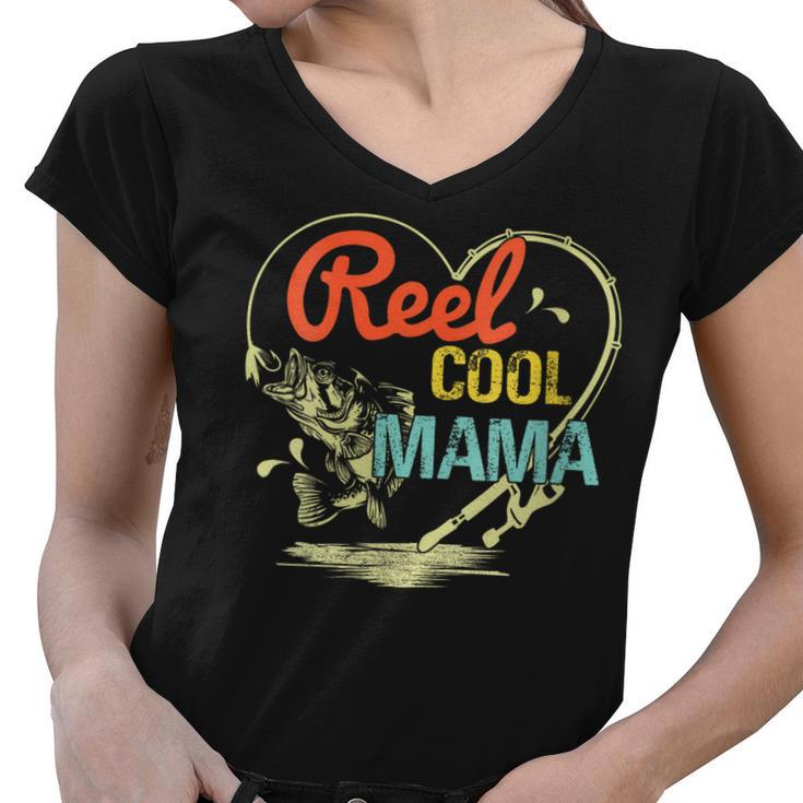 Reel Cool Mama Fishing Mothers Day For  Gift For Womens Gift For Women Women V-Neck T-Shirt