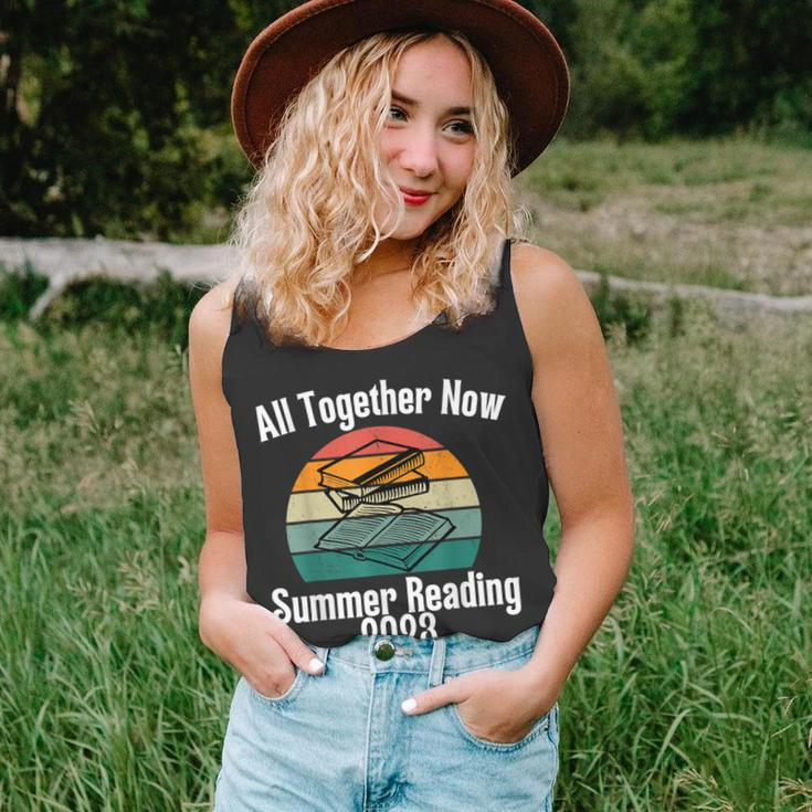All Together Now Summer Reading 2023 Funny Librarians Unisex Tank Top