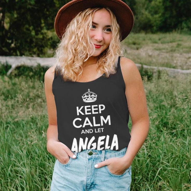 Angela Name Gift Keep Calm And Let Angela Handle It Unisex Tank Top