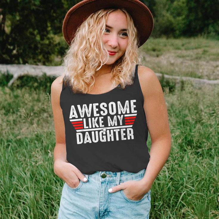 Awesome Like My Daughter Vintage Funny Dad Fathers Day Gift For Mens Unisex Tank Top