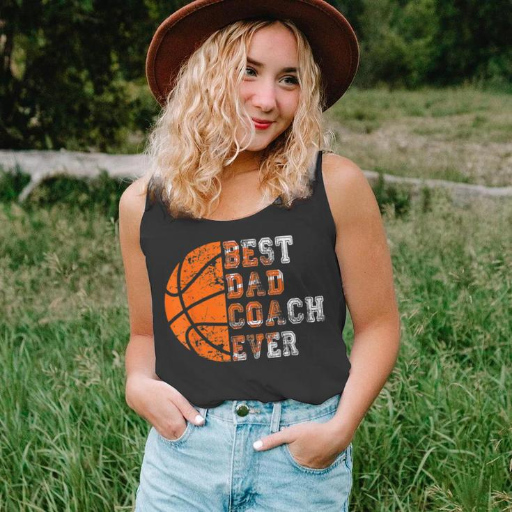 Best Dad Coach Ever Fathers Day Basketball Player Fan Papa Unisex Tank Top
