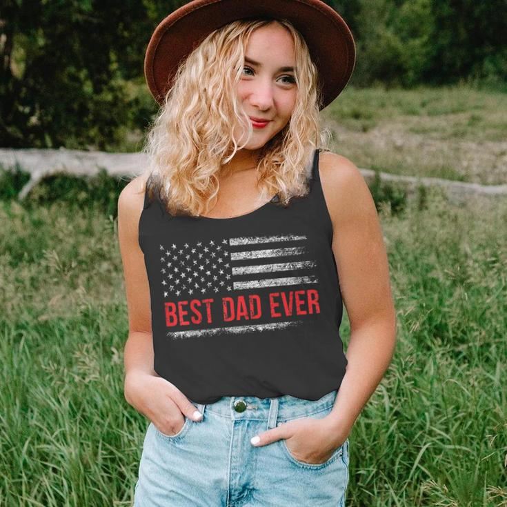 Best Dad Ever Us American Flag Gifts Fathers Day Dad Unisex Tank Top