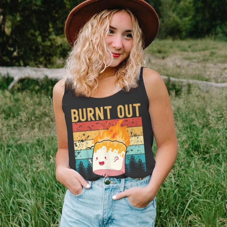 Burnt Out But Optimistic Cute Marshmallow Camping Vintage Tank Top