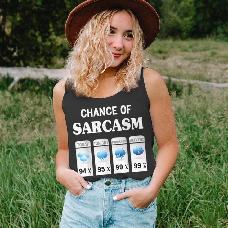 Chance Of Sarcasm Weather Unisex Tank Top