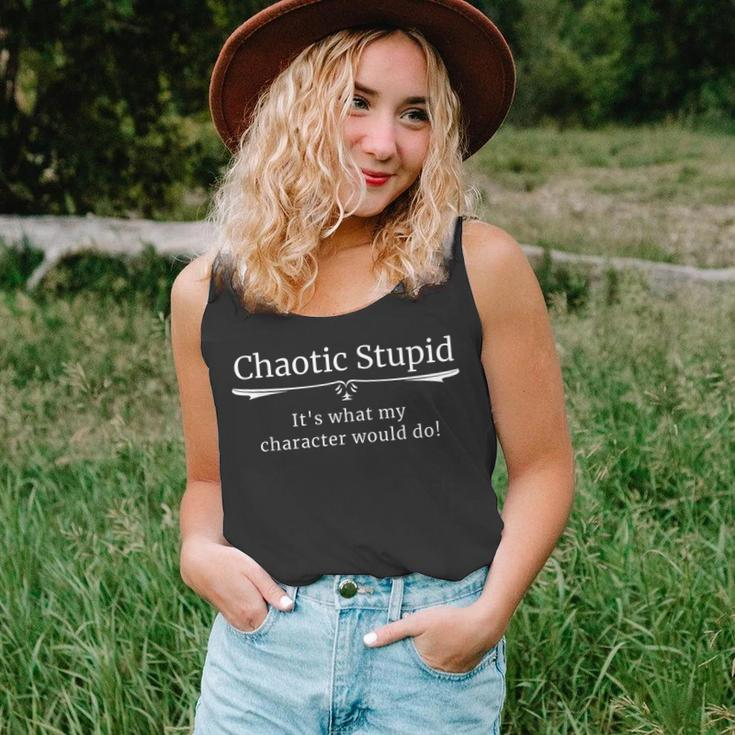 Chaotic Stupid Silly Roleplaying Alignment Unisex Tank Top