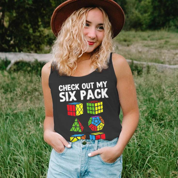 Check Out My Six Pack Puzzle Cube Funny Speed Cubing Unisex Tank Top