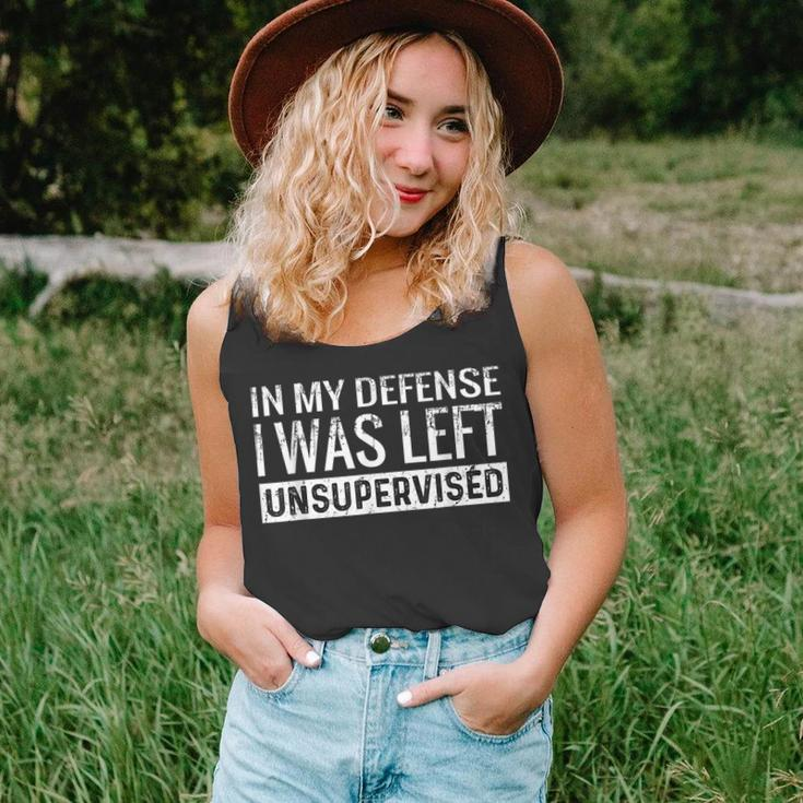 Cool In My Defense I Was Left Unsupervised Defense Tank Top