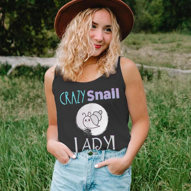 Crazy Snail Lady Funny Snail Lover Gift Unisex Tank Top