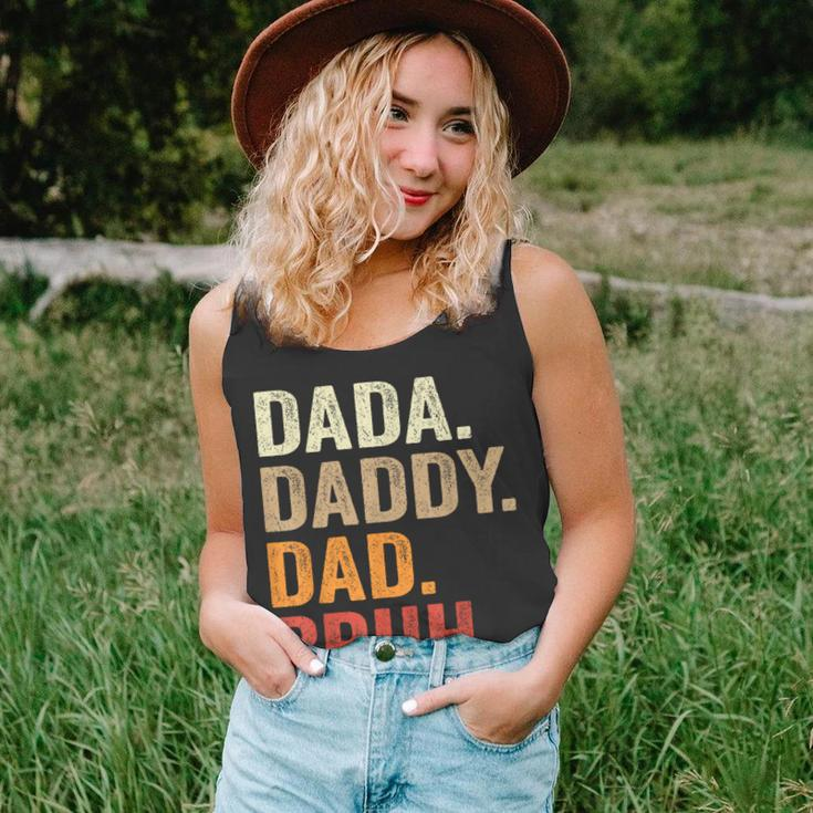 Dada Daddy Dad Bruh Fathers Day Vintage Father Funny Unisex Tank Top