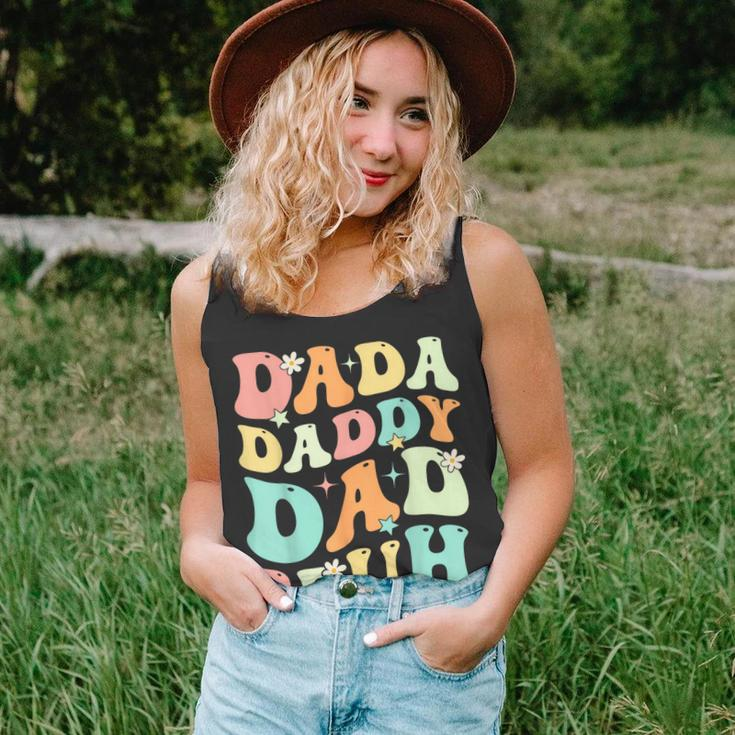 Dada Daddy Dad Bruh Groovy Funny Fathers Day Gift Unisex Tank Top
