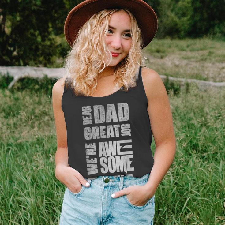 Dear Dad Great Job Were Awesome Thank You Father Day Vintag Tank Top