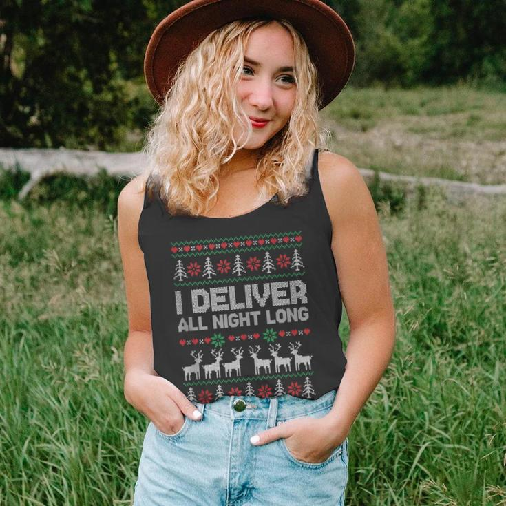 I Deliver All Night Long Ugly Christmas Sweater Tank Top