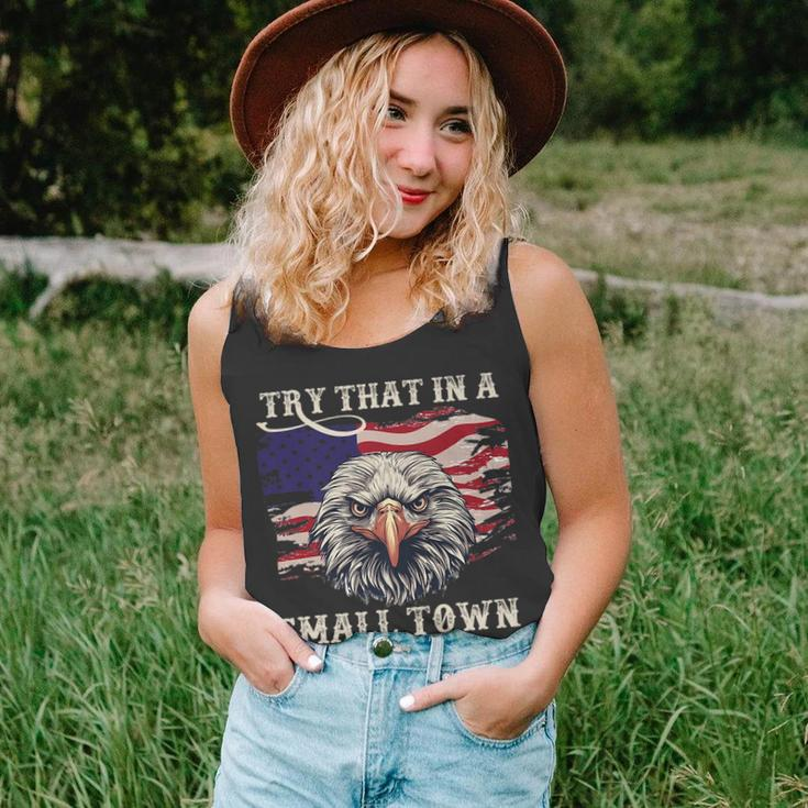 Eagle American Flag Vintage Retro Try That In My Town Tank Top