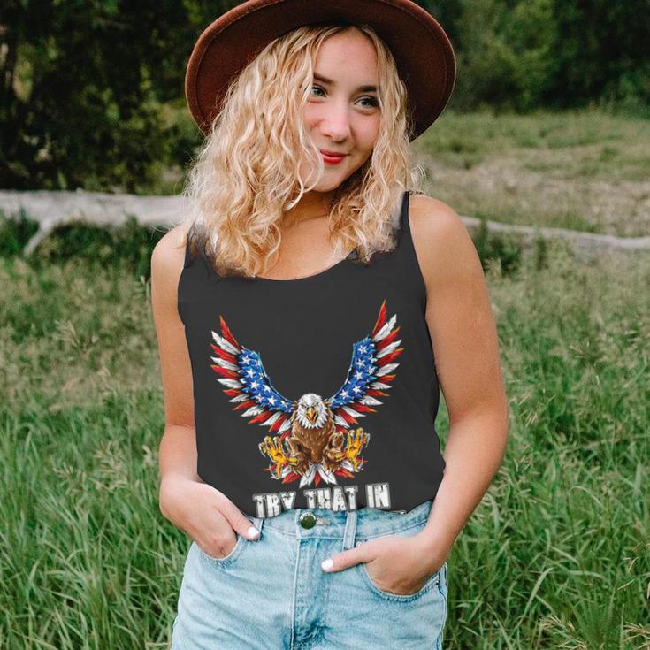 Eagle American Flag Vintage Retro Try That In My Town Tank Top