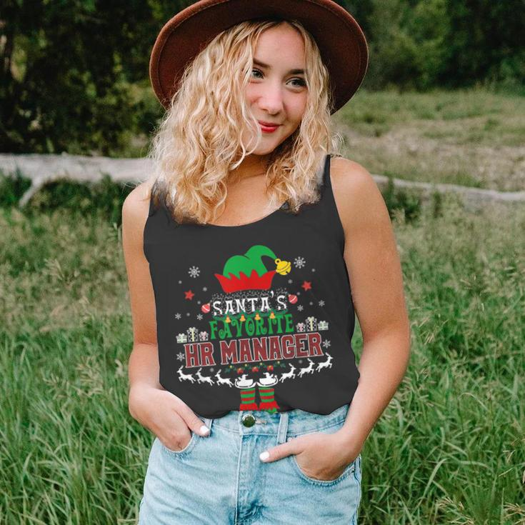Elf Xmas Santa's Favorite Hr Manager Ugly Sweater Christmas Tank Top