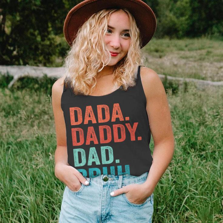 Fathers Day Dad Dada Daddy Bruh Vintage Father Funny Unisex Tank Top