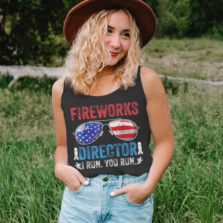 Fireworks Director Funny 4Th Of July Patriotic American Flag Unisex Tank Top