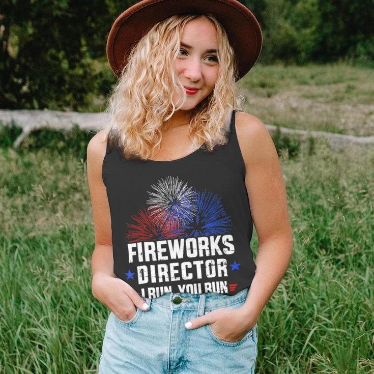 Funny 4Th Of July Shirts Fireworks Director If I Run You Run4 Unisex Tank Top