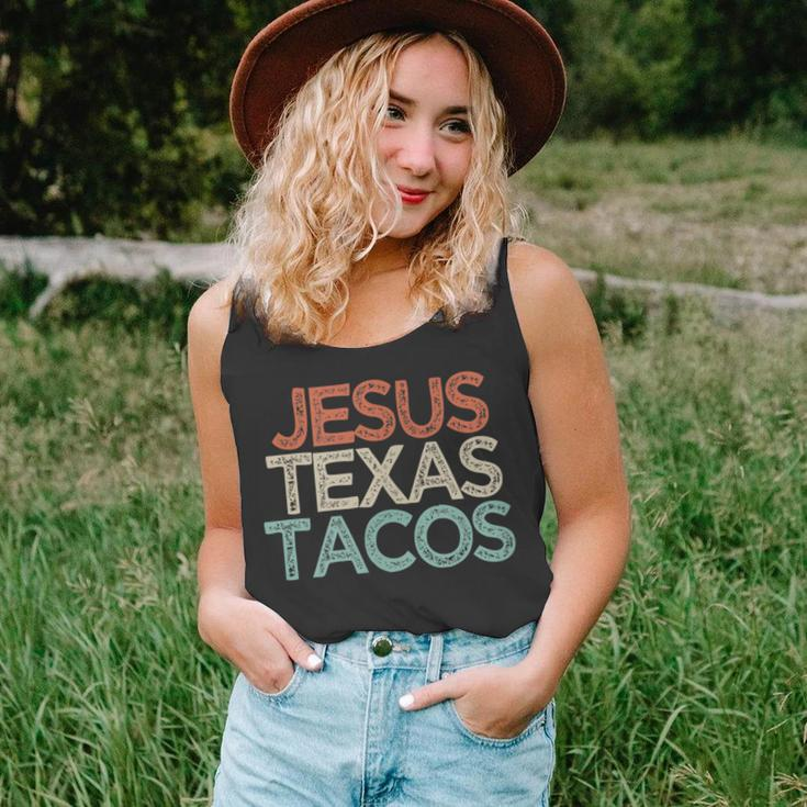 Funny Best Friend Gift Jesus Texas Tacos Gift For Women Unisex Tank Top